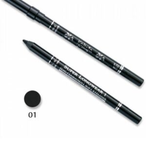 قلم كحل كراجا الأسود المقاوم للماء لنظرة حادة وثبات مثالي يدوم طويلاً.