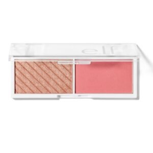 ثنائي ايلف للوجه: أحمر خدود وإضاءة كريمية بحجم مدمج لإطلالة مشرقة.