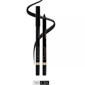 قلم كحل شمعي من كرستين، صناعة ألمانية مقاومة للماء بلون أسود فاحم C201 لمظهر عيون ساحر ويدوم طويلاً.