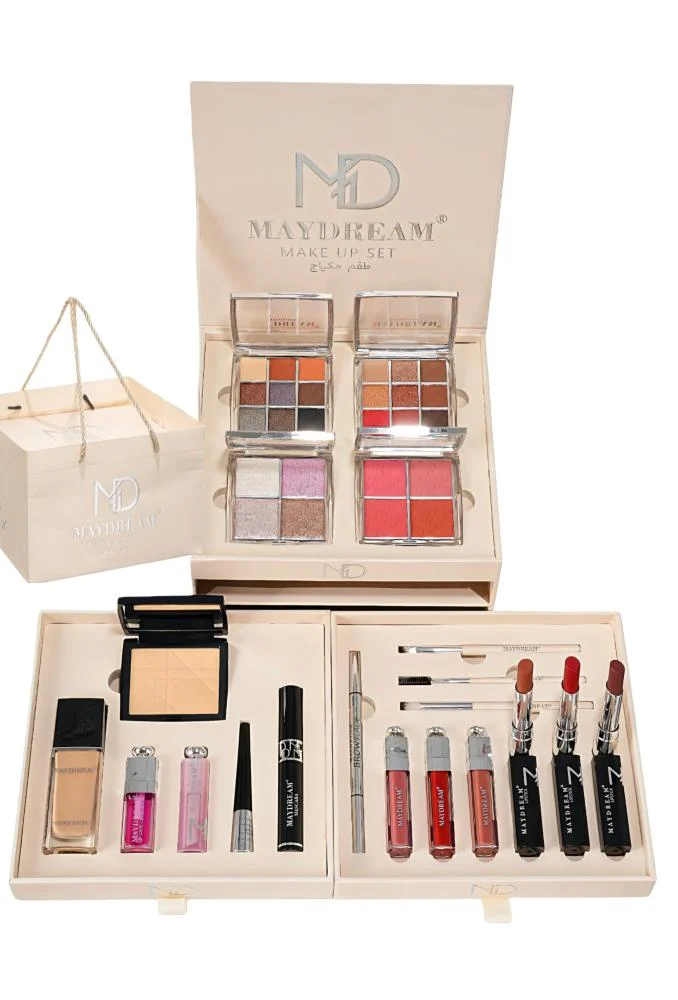 مجموعة مكياج Maydream الفاخرة - 18 لون ظلال عيون ومستحضرات أساسية