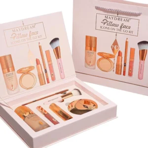 طقم مكياج Maydream Pillow Face المتكامل - إصدار روز جولد - حقيبة إهداء